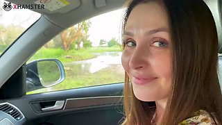 - Fuck me please! Mom stepmother gave herself to her stepson right in the car after a fight with her husband