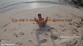 On the beach with Marina Gold
