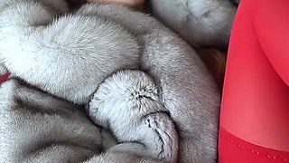 Outdoor Fur Teasing, Fur Coat, Fur Gloves, Fur Hat. Perfect Fur Fetish Sex!