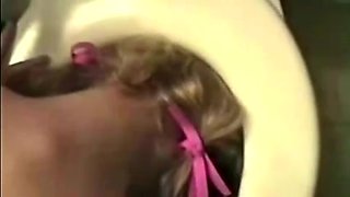 head in a toilet for this stupid slut by