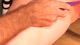 Tied to a Chair and Obliged to 4 Times Orgasm with Cunt Spanking and Ginger Paste on Her Pussy