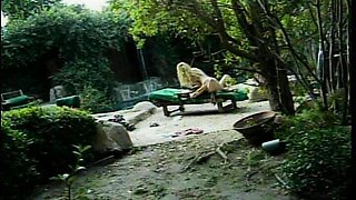 Classic Blonde MILF Nailed Hard Outdoors