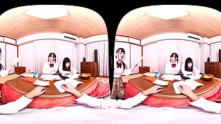 Spending New Years Under The Foot Warmer With Three Hot Schoolgirls Part 1 - Voyeur Upskirt Panties