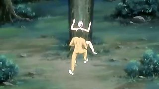 Animated guy diddles babe in the garden