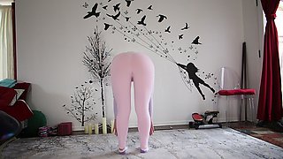 Goddess Aurora Willows Bend Over, and Cameltoe in Pink Dress Pants, Custom Order