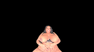 Chocolate Flavor - Black BBW Smoking & Fishnet Strip Dance