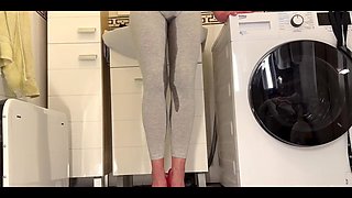 Desperate Pee in My Leggings and Red Classic High Heels