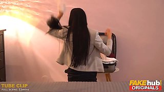 Fakehub - business female anna rose with fit figure and Big Tits gets bored and kinky in motel room so hires a Big Cock whore to fuck her stupid in different postures and make her cum over and over