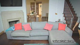 Hot Latina bends over for car keys and a free ride