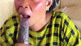 BBW Mom Sucking This Big Black Cock for Fun
