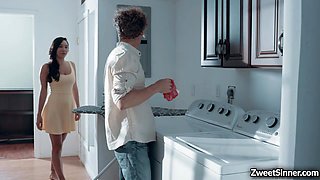 Gorgeous babysitter Karlee Greys dirty panties