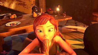 The secret of the queen - 3D cartoon featuring Frozen's Anna