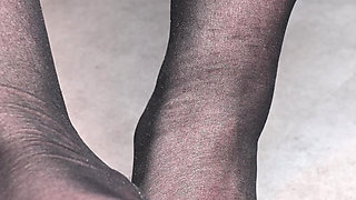 Asmr Nylons Feet Rubbing Extremely Relaxing and Horny at the Same Time Nylon Foot Tease in 4K