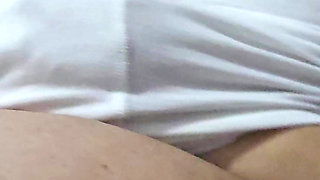 Step mom hand slip into step son underwear touching his dick