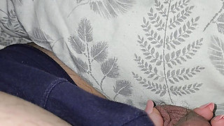 Step mom touches step son big balls like a new job