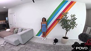 Latina Spinner Tries Out To Be A Professional Walking Sex Doll