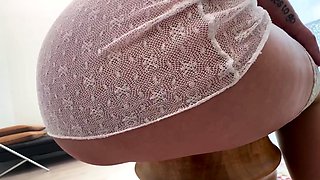 Gorgeous babe takes huge black cock up her perfect ass