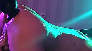 Glow Fisting 3 Extreme Massive Dildo Pegging Adelina Noir Pegging Fistdude with a Massive Dildo