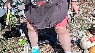 Nurse Vicki Is Sweating in the Garden
