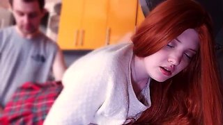 Crimson haired honey was hired as a maid and concluded up getting porked in the kitchen