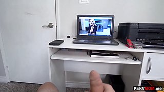 My cougar stepmother Alix Lynx totally gargled off my Big Dick