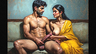 Kiran fucking his ex lover and her new girlfriend threesome lucky boy