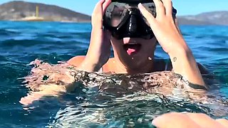 Clear Skys Blue Water With The Perfect Babe Angel Youngs