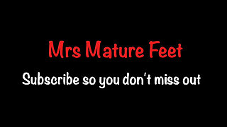 Mrs Mature Feet Wearing Vintage Girdle and Fully Fashioned Stockings