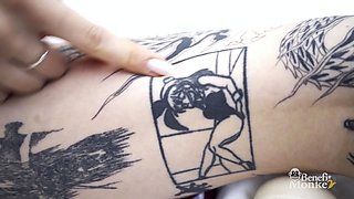 Benefit monkey: i eat ther tattooed bodyhe wealthy Hairy Pussy of Eden Ivy with