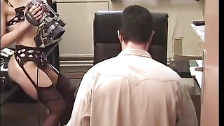 Office anal sex with two sexy and horny ladys