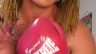 Horny Video Call Boxing with a Fan