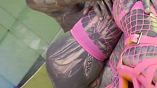 Heavily Tattooed Teen Anal Stretching