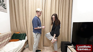 James and Sofia's steamy battle of Strip Hand Slap