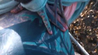 Tattoo Couple Catched While Wild Sex on a Ruine