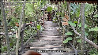 Vlog Tulum - Risky Fuck On The Terrace Of My Hotel Room With Amatrice Francaise