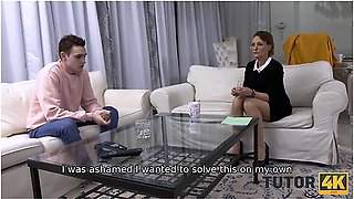 Martin Spell And Violette Sulty - Mature Geometry Teacher Services Stud In Front Of Her Stepson