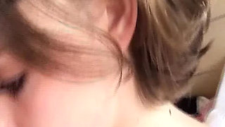 German amateur babe with huge natural tits gets fucked hard in doggy style