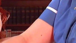 Lesbian Nurse Makes Hot Redhead Squirt