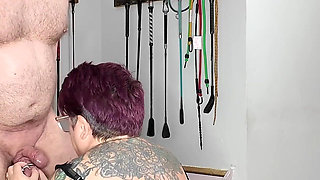 Locktober CBT Playtime with My Sex Slave with Extreme Spiked Cock Ring Head Dildo