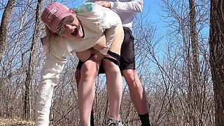MILF Mya Lane almost gets caught getting pounded in the great outdoors