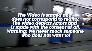 Stranger Flashing Dick in Train and Offer Him Handjob and Grinding Cock on My Ass
