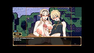 Tail of Desire Femboy Hentai Game Ep.5 Elf MILF Ejoy a Vigorous Big Cock Until Cum Get Out From Her Nose!