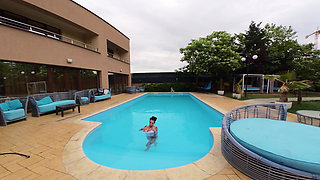 Backstage Sandra Sturm at the Pool Super Horny Gets Fucked Incredibly