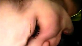 Interracial Car BJ with a Mouthful Ending