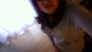 Quick Cum Eating Amateur Crossdresser Session