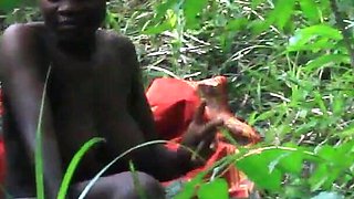 African Lovers in Bush Fucking