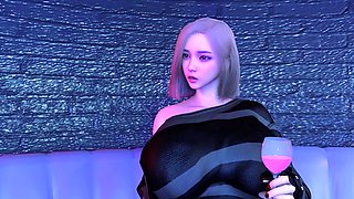 3D Huge Boobs Slut Cheating with BBC
