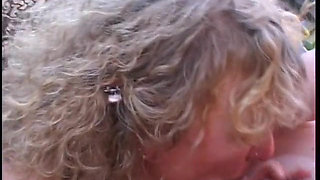 Inked gilf knows how to please big dicks