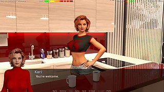 Busty 3D cartoon hottie in a gaming adventure