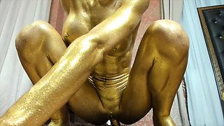 GOLD LATEX -  BIMBO SPREADING WIDE